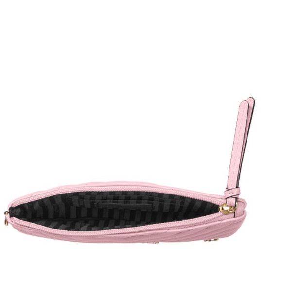 Vintage Rare ❤️- Victoria Secret Pink EMBELLISHED V-QUILT NIGHT OUT Wristlet - Picture 3 of 4